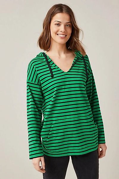 Next Kapuzensweatshirt Kurzarm-Poncho mit Kapuze und Streifen (1-tlg) günstig online kaufen