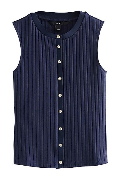 Next Anzugweste Geripptes, ärmelloses Oberteil mit Knopfleiste (1-tlg) günstig online kaufen