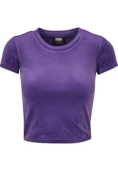 URBAN CLASSICS Kurzarmshirt Urban Classics Damen Ladies Short Velvet Tee (1 günstig online kaufen