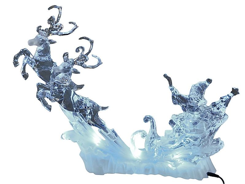 formano Skulptur Acryl, mit Adapter, Transparent, Motiv: Santa mit Schlitte günstig online kaufen