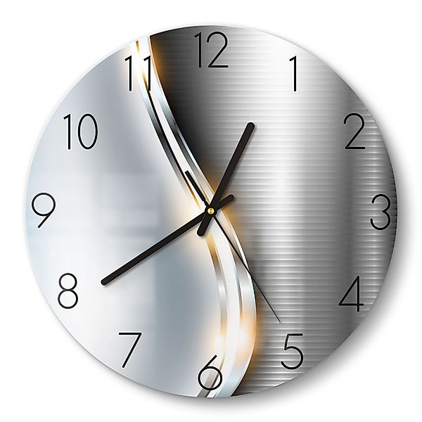 DEQORI Wanduhr 'Elegantes Vektordesign' (Glas Glasuhr günstig online kaufen