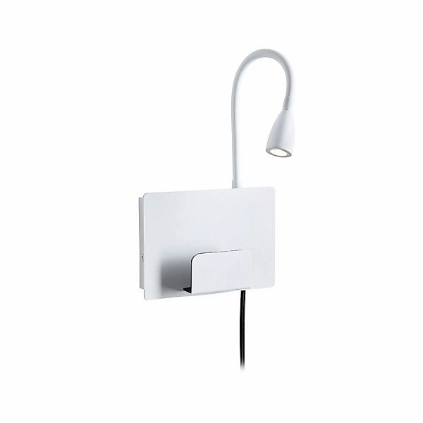 Paulmann Halina USB LED-Wandlampe, Flexarm weiß günstig online kaufen