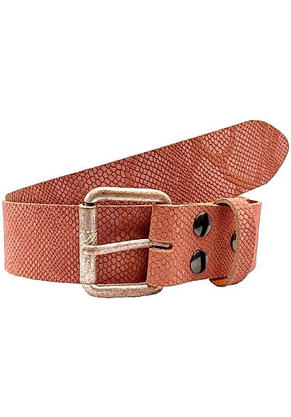 Rettungsring Gürtel Ledergürtel Reptilienprägung, Vintage-Look, Vollrindled günstig online kaufen