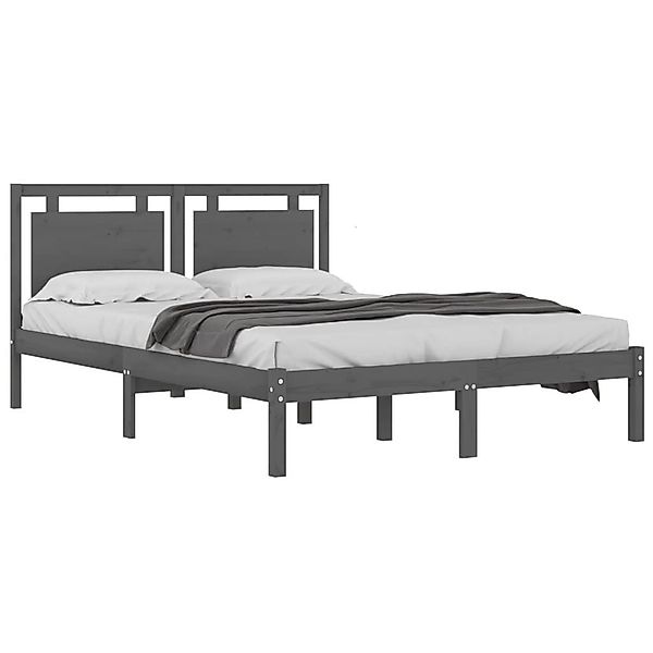 vidaXL Bett Massivholzbett Grau 200x200 cm günstig online kaufen