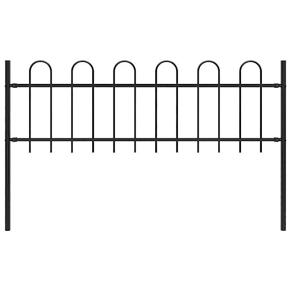 vidaXL Gartenzaun Gartenzaun mit Bügel-Design Stahl günstig online kaufen