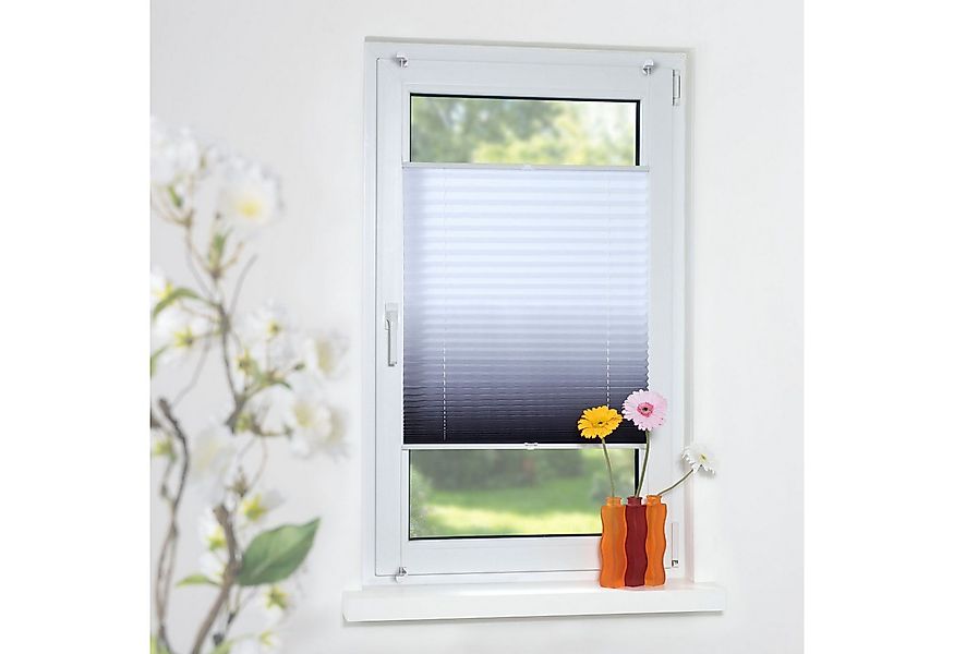 HOMBERA Plissee Farbverlauf, ohne Bohren, verspannt durch 4 Klemmträger, Kl günstig online kaufen