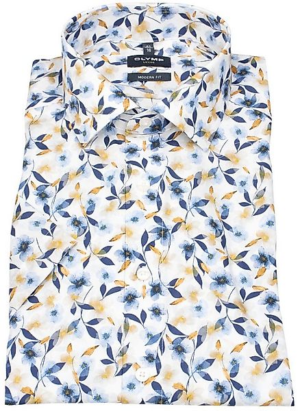 OLYMP Kurzarmhemd Modern Fit leicht tailliert bügelfrei Kentkragen günstig online kaufen