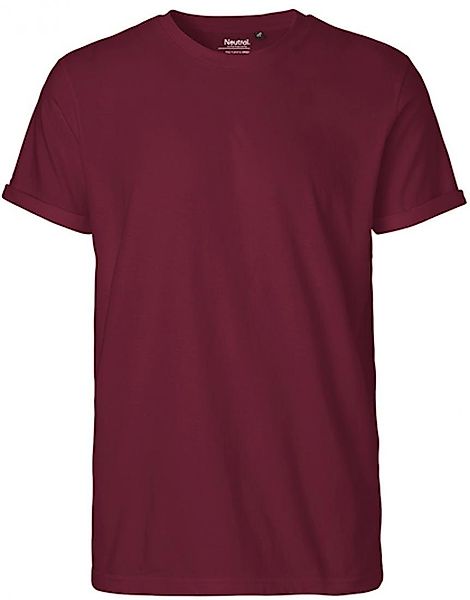 Neutral Rundhalsshirt Herren Roll Up Sleeve günstig online kaufen