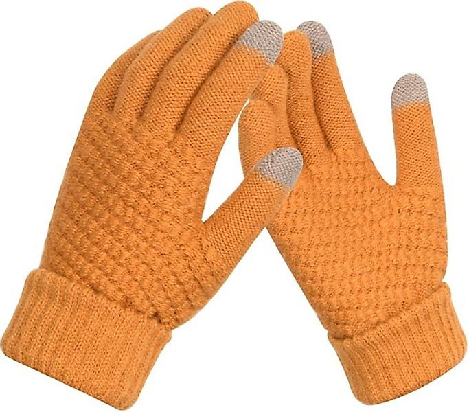 LA CUTE Strickhandschuhe Winterhandschuhe Strick warm Touchscreen Outdoor-E günstig online kaufen