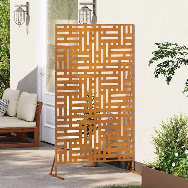 vidaXL Gartenzaun Sichtschutz Grau Stahl, (1-St) günstig online kaufen