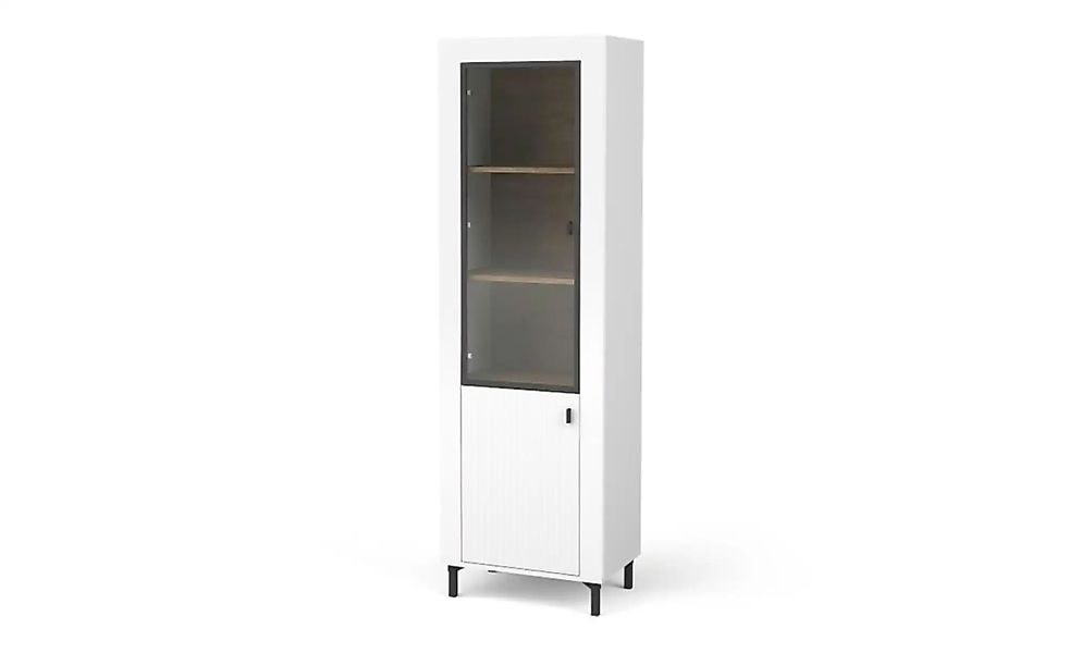 Vitrine   ¦ weiß ¦ Maße (cm): B: 60 H: 194 Schränke > Vitrinen - Höffner günstig online kaufen