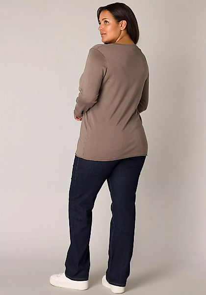 Base Level Curvy V-Ausschnitt-Pullover mit V-Ausschnitt günstig online kaufen
