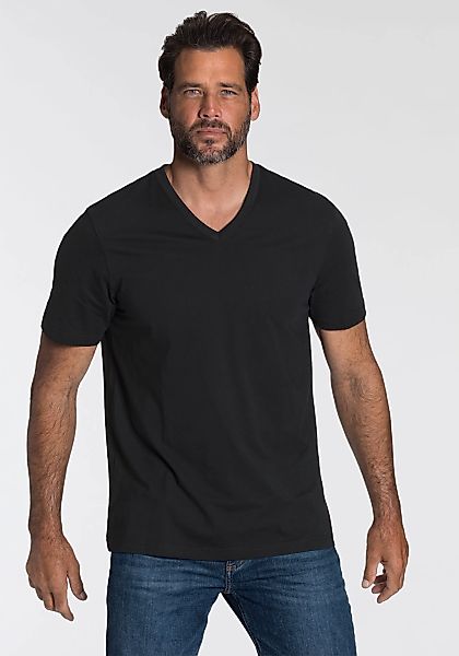 Mans World V-Shirt, (Packung, 3 tlg., 3er-Pack), Kurzarm, aus Baumwolle günstig online kaufen