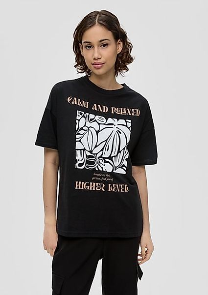 QS Kurzarmshirt T-Shirt mit Frontprint günstig online kaufen