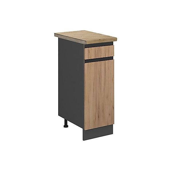Vicco Küchenunterschrank R-Line Goldkraft Eiche/Anthrazit 30 cm AP Eiche günstig online kaufen