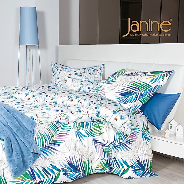 Janine Janine Mako-Satin Bettwäsche moments 98104 kornblumenblau Größe:  15 günstig online kaufen