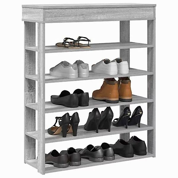 vidaXL Schuhschrank Schuhregal Grau Sonoma 80x30x98 cm Holzwerkstoff günstig online kaufen