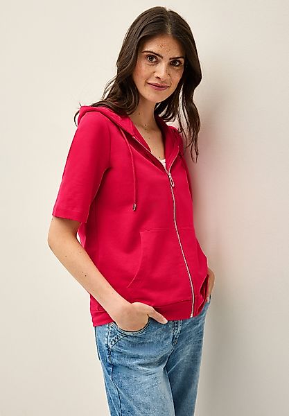 CECIL Kapuzensweatjacke kurzarm, mit Kordelzug günstig online kaufen