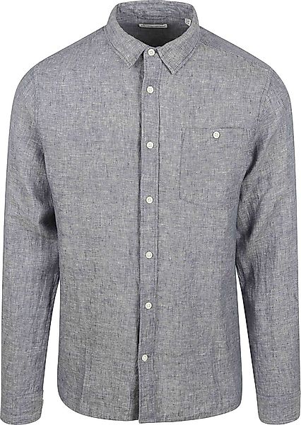 KnowledgeCotton Apparel Hemd Leinen Vintage Indigo - Größe XL günstig online kaufen