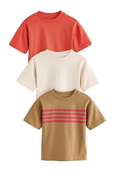 Next T-Shirt 3er-Pack Kurzarm-T-Shirts aus 100 % günstig online kaufen