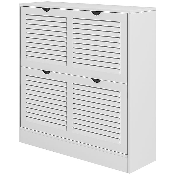 HOMCOM Schuhschrank aus Holz für den Eingang, platzsparend für bis zu 16 Pa günstig online kaufen
