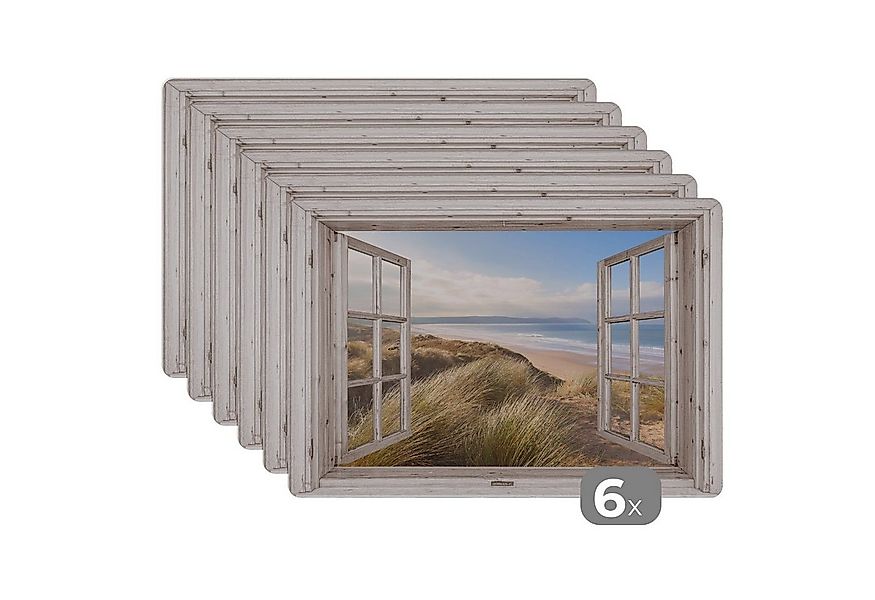 MuchoWow Platzset Durchblick - Strand - Meer - Dünen - Strandgras - Sand - günstig online kaufen