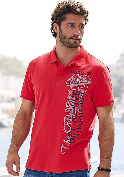 John Devin Poloshirt mit großem Druck vorn aus Baumwoll-Piqué günstig online kaufen