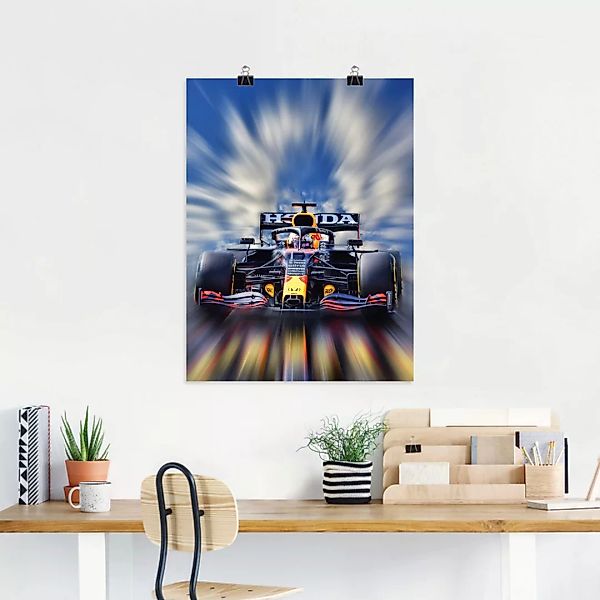 Artland Wandbild "Max Verstappen - Weltmeister der Formel1", Auto, (1 St.) günstig online kaufen