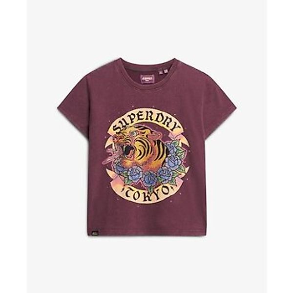 Superdry  T-Shirt T-shirt ajusté à strass effet tatouage femme günstig online kaufen