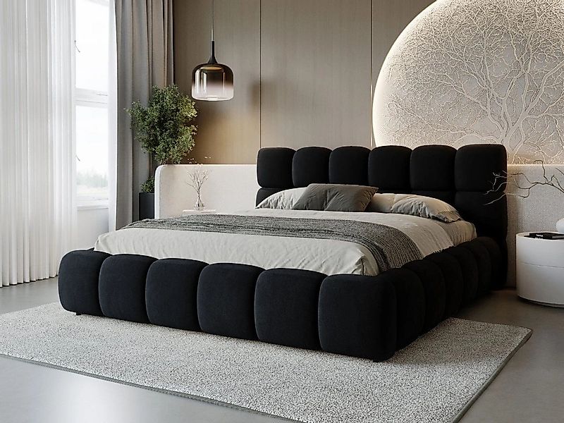 GrainGold Polsterbett mit Bettkästen MODO, Modern Bett mit Kopfteil - 180x2 günstig online kaufen