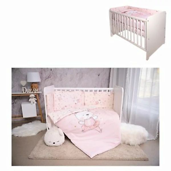 Babybettwäsche Set Smile 6-teilig 120 x 60 cm Decke 140 x 95 Kissen 43 x 35 günstig online kaufen