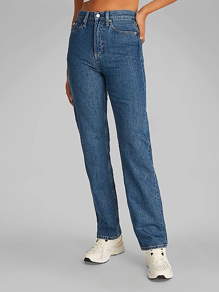 Calvin Klein Jeans Straight-Jeans "HIGH RISE STRAIGHT", in mittelblauer Was günstig online kaufen