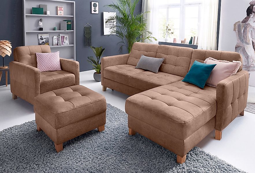exxpo - sofa fashion Ecksofa »Elio, kompakt und komfortabel, bequem und zei günstig online kaufen