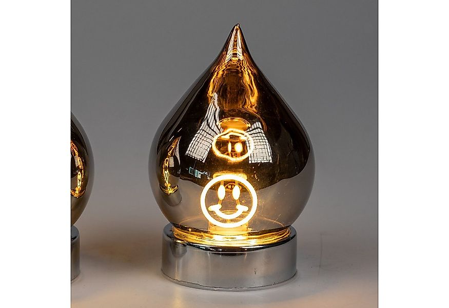 formano LED Tischleuchte Magic, mit Timerfunktion, Schwarz, Motiv: Smiley, günstig online kaufen