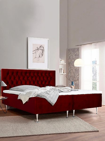 Home affaire Boxspringbett "Exclusive" inkl. Topper, 3 Breiten, 3 Härtegrad günstig online kaufen