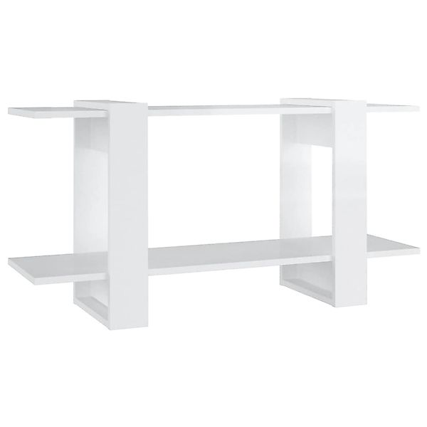 vidaXL Bücherregal Bücherregal Hochglanz-Weiß 100x30x51 cm günstig online kaufen