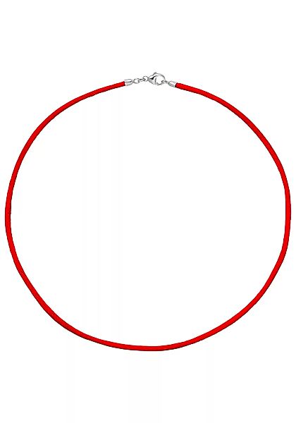 JOBO Kette ohne Anhänger, Seidenkette rot 42 cm 2,8 mm günstig online kaufen