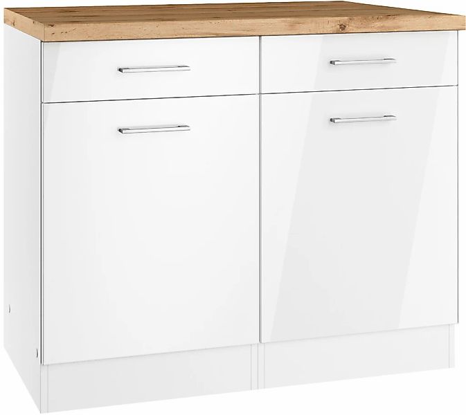 KOCHSTATION Unterschrank "KS-Milan", HELD Möbel, Unterschrank 100 cm, matte günstig online kaufen