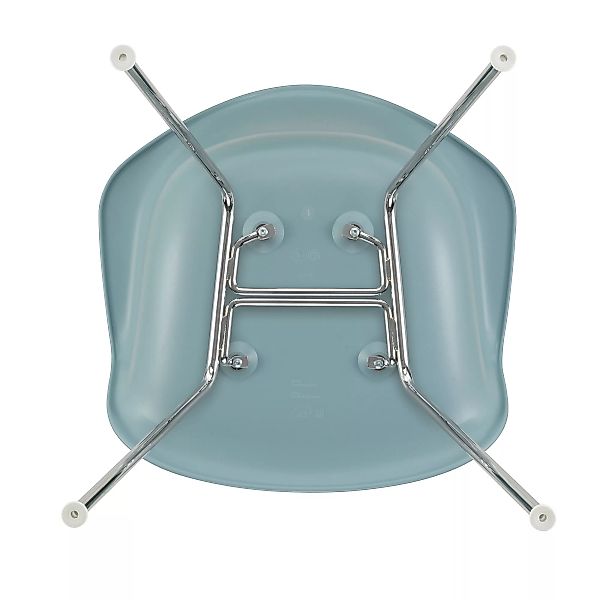 Vitra - Eames Plastic Armchair DAX verchromt - eisgrau/Sitzschale Polypropy günstig online kaufen