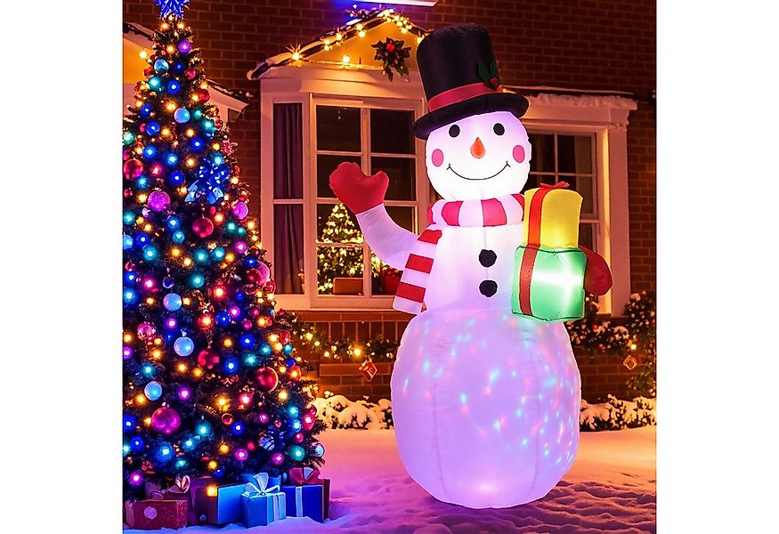 oyajia Weihnachtsfigur 1,5 m, mit LED-Beleuchtung, Selbstaufblasende Weihna günstig online kaufen