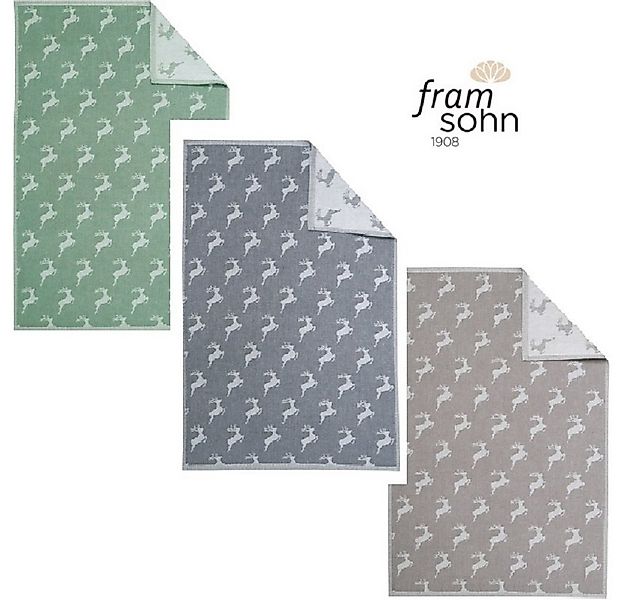 framsohn frottier Geschirrtuch 'Hirsch allover' 50 x 75 cm günstig online kaufen