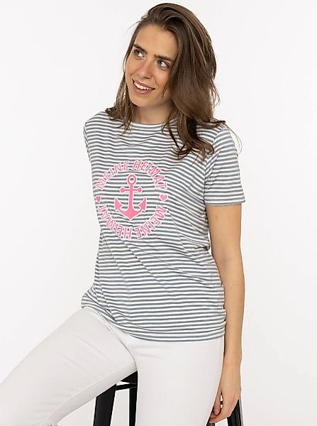 Zwillingsherz T-Shirt ""Heimat Anker"" gestreift, rundes Motiv mit Anker, R günstig online kaufen