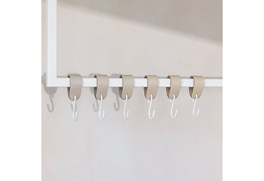 Metallbude Garderobenhaken LEDER S-HAKEN (6 St) günstig online kaufen