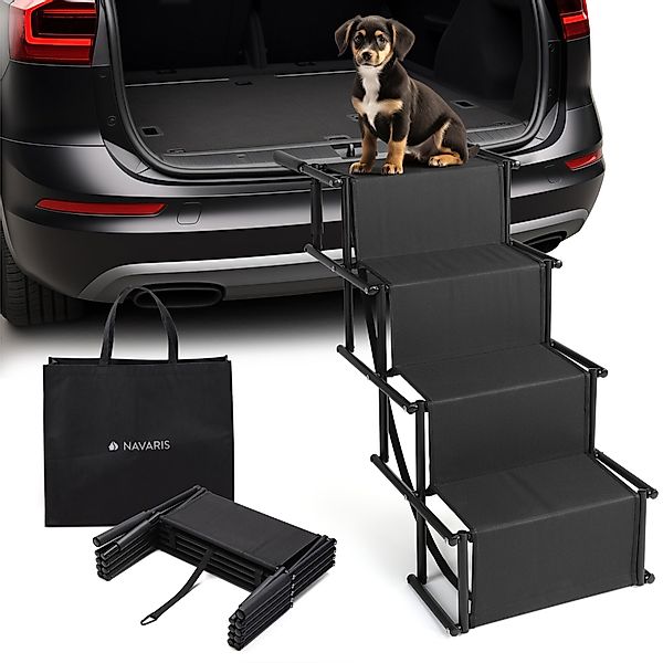 Navaris Hunderampe faltbare Auto-Hundetreppe - 4 günstig online kaufen