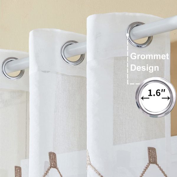BYSURE Gardine (2 St), Ösen, transparent, günstig online kaufen