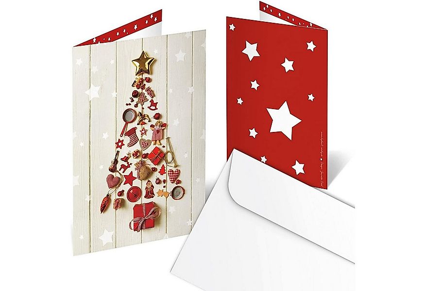 Logbuch-Verlag Dekofigur 3 Grußkarten Weihnachten zum Selberschreiben - Wei günstig online kaufen