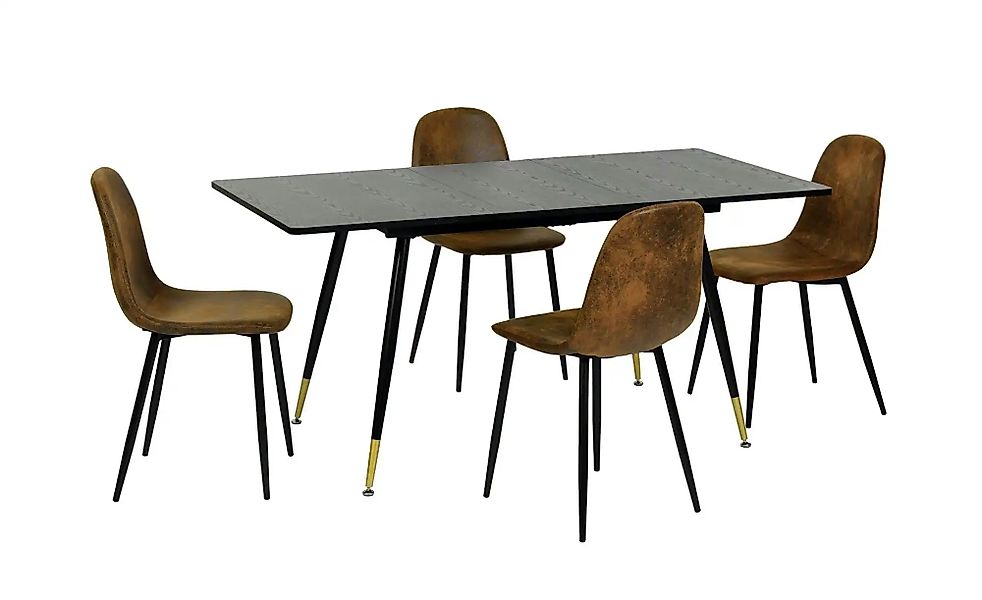 Esstischset   ¦ schwarz ¦ Maße (cm): B: 120 H: 75 Tische > Essgruppen - Höf günstig online kaufen