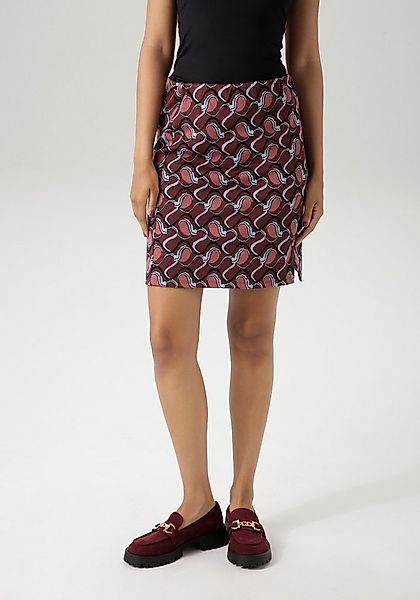 Aniston CASUAL Minirock mit trendfarbigen, grafischem Retro-Muster günstig online kaufen