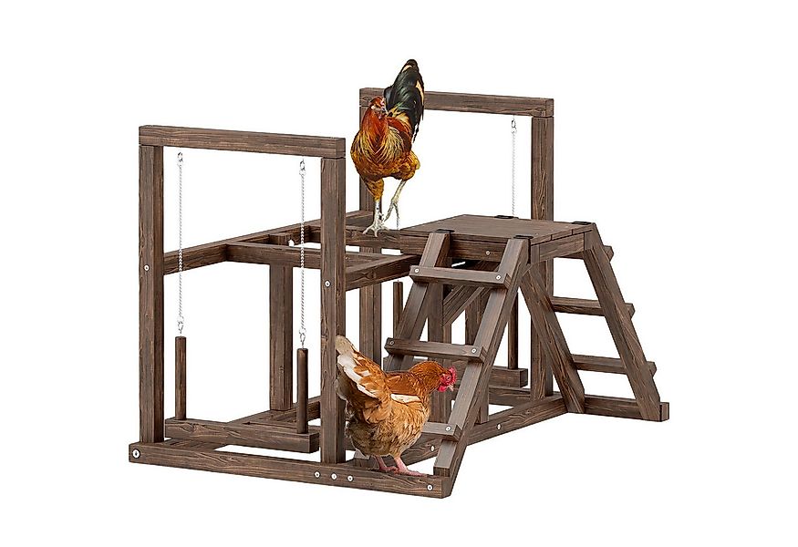 PawHut Hühnerstall Hühner-Aktivitätsspielset mit Hühnerstangen, Schaukel, P günstig online kaufen
