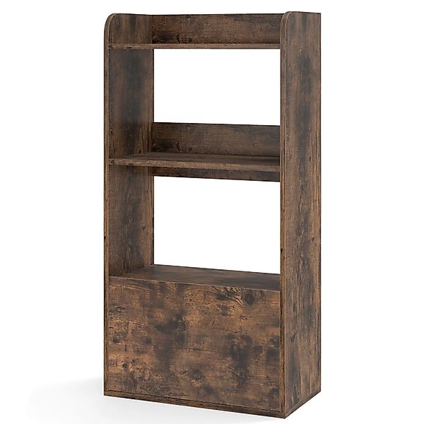 Costway Bücherregal mit Schublade 55 x 29 x 105 cm Rustikales Braun günstig online kaufen